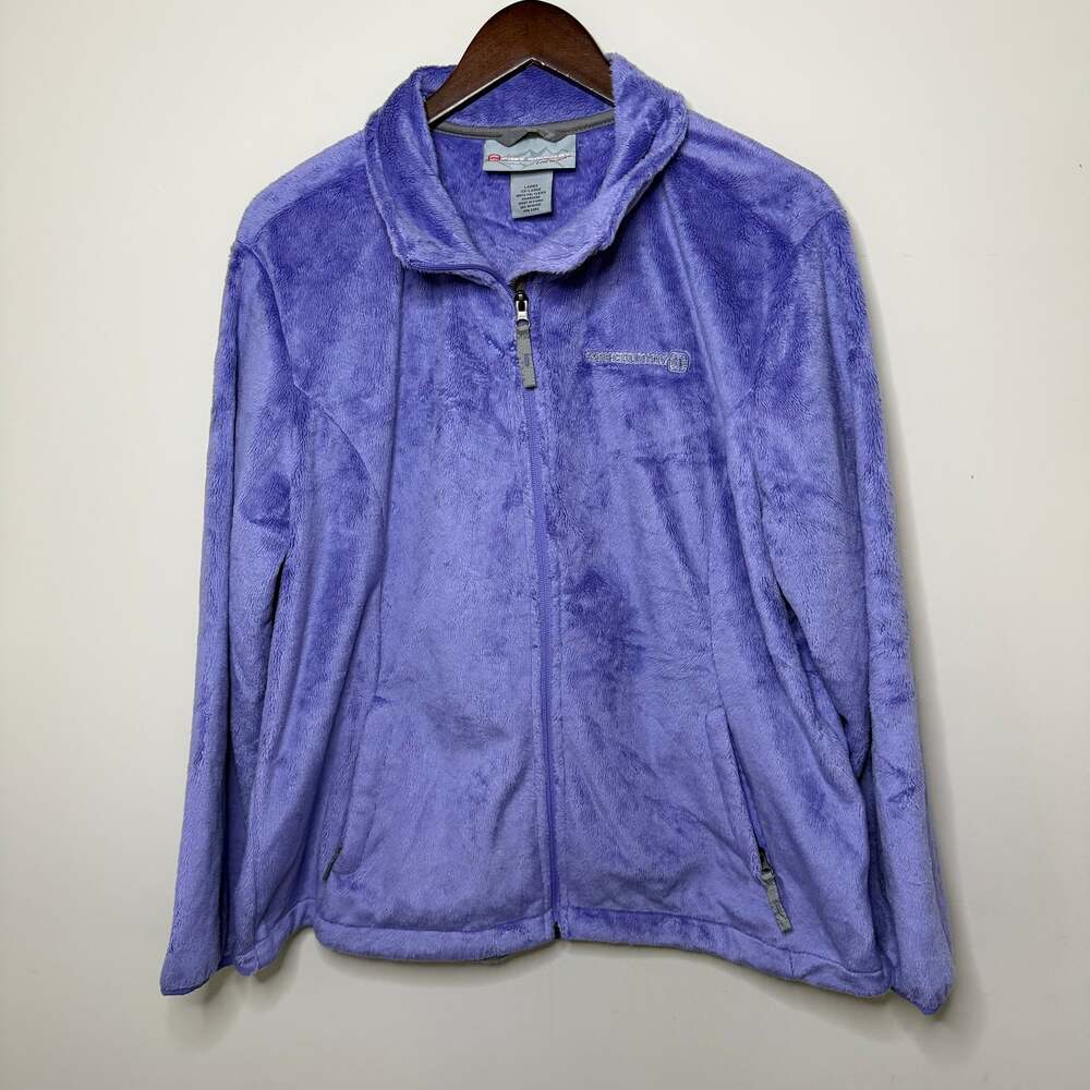 Free Country Purple Soft Full-Zip Faux Fur High Neck Jacket Size 2XL
